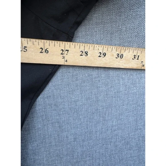 Buxom Couture 3X Black Dress Ruffle Detail Puff Sleeve Midi Party Cocktail - Picture 8 of 9